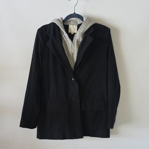 Hoodie Button Down Blazer